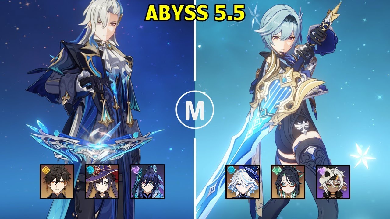 C3 Neuvillette Taser & C6 Eula Plunge - 5.5 Abyss - Floor 12 9 stars - Genshin Impact