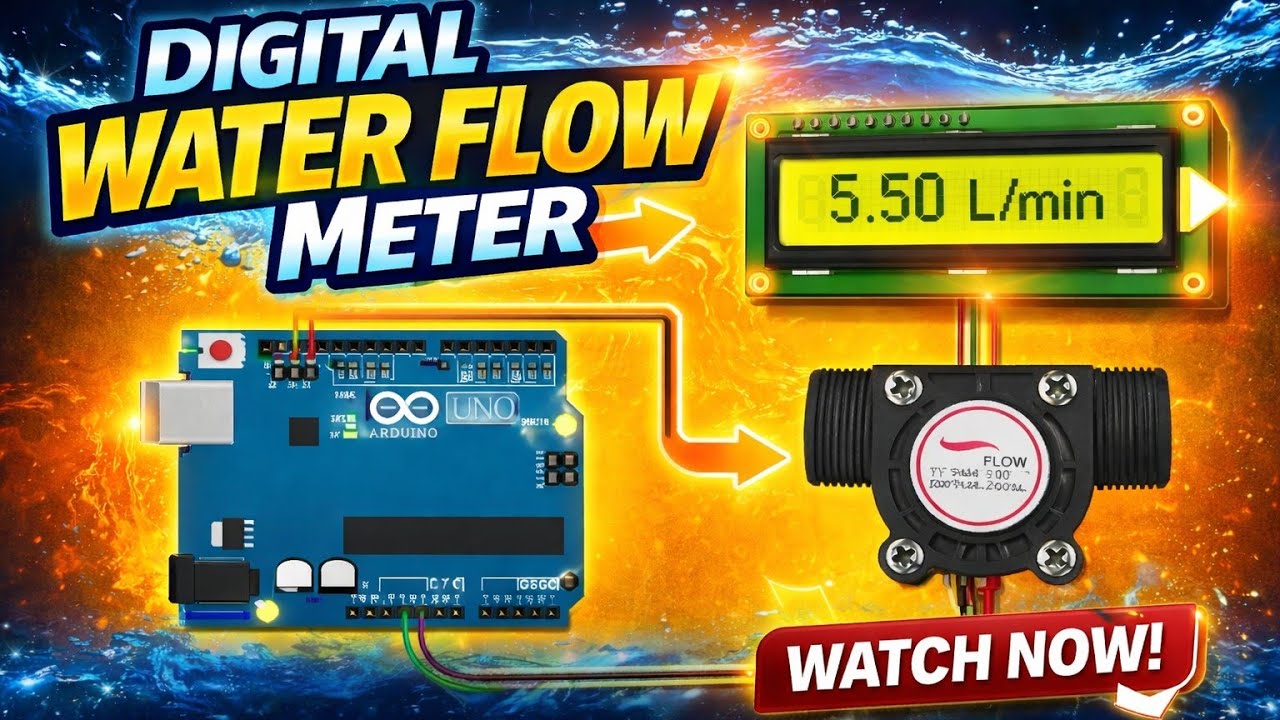 Digital Water Flow Meter Using Arduino UNO & YF-S201 Sensor