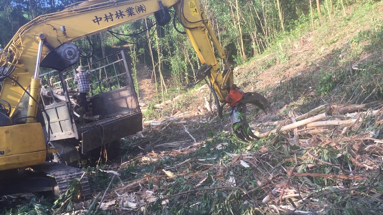 Lắp đặt kẹp gắp gỗ cho máy xúc trên toàn quốc-0987357463