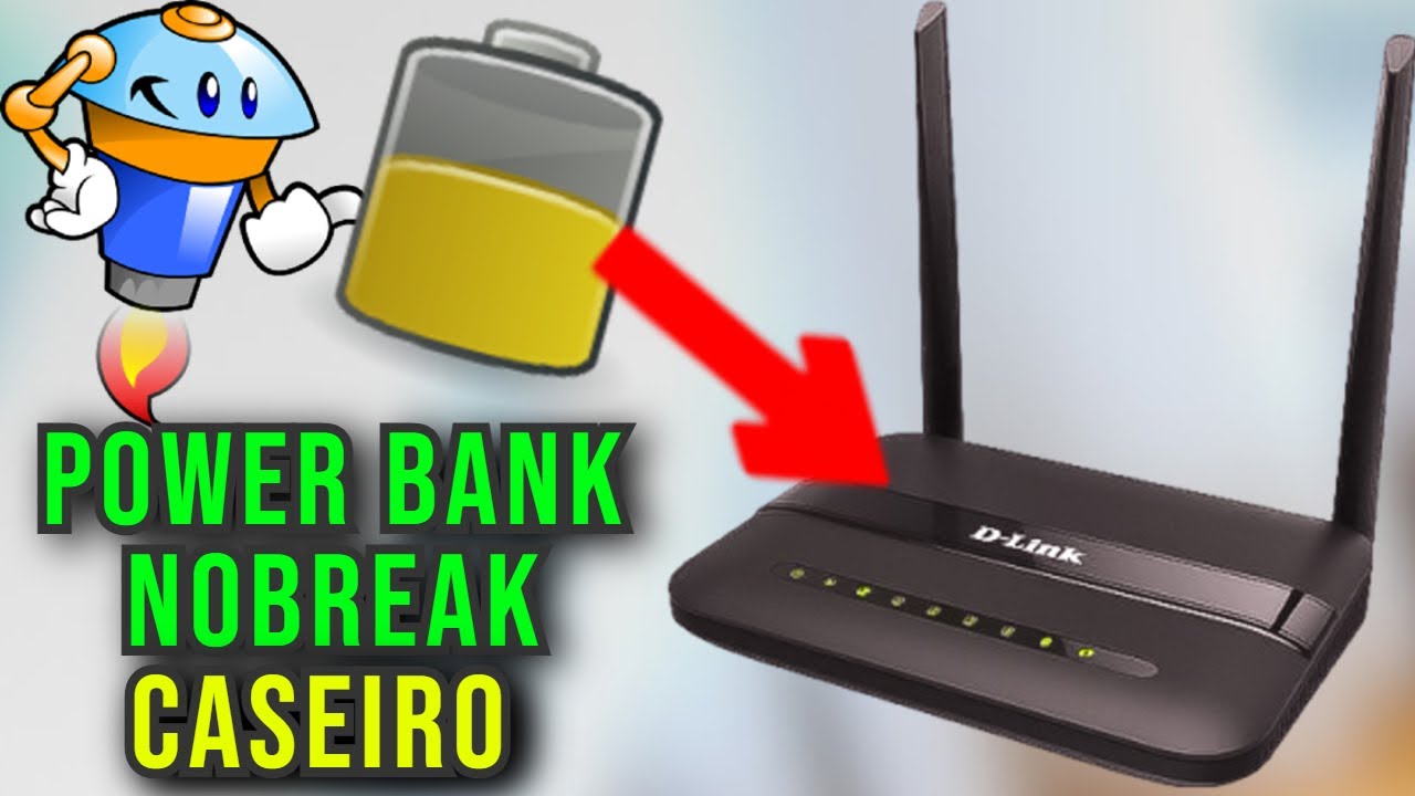 Como Fazer POWERBANK NOBREAK CASEIRO para Modem - Continue usando Wifi Quando Faltar  Energia da Rua