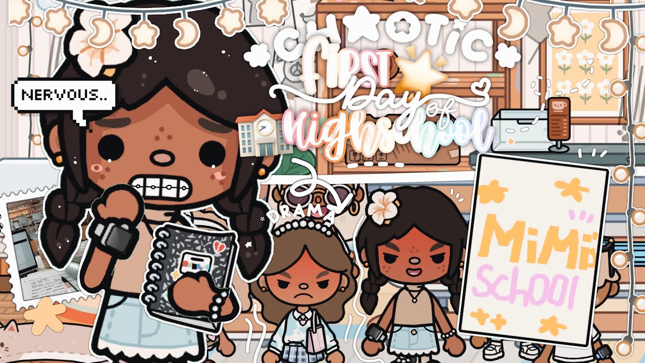 ╰─→ *CHAOTIC* first DAY of HIGHSCHOOL!?↷♡ ꒱ ꒱.. 🌷⭐️🚍|| TocaBocaLife Roleplay|| *VOICED🎙️* 