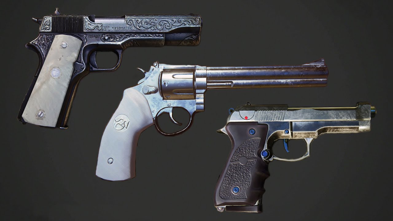 Uncharted 4: Unique NPC Handguns Showcase