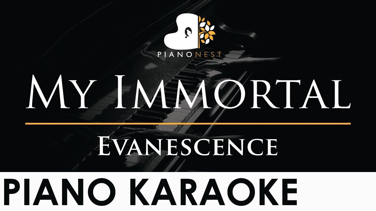 Evanescence - My Immortal - Piano Karaoke Instrumental Cover with Lyrics