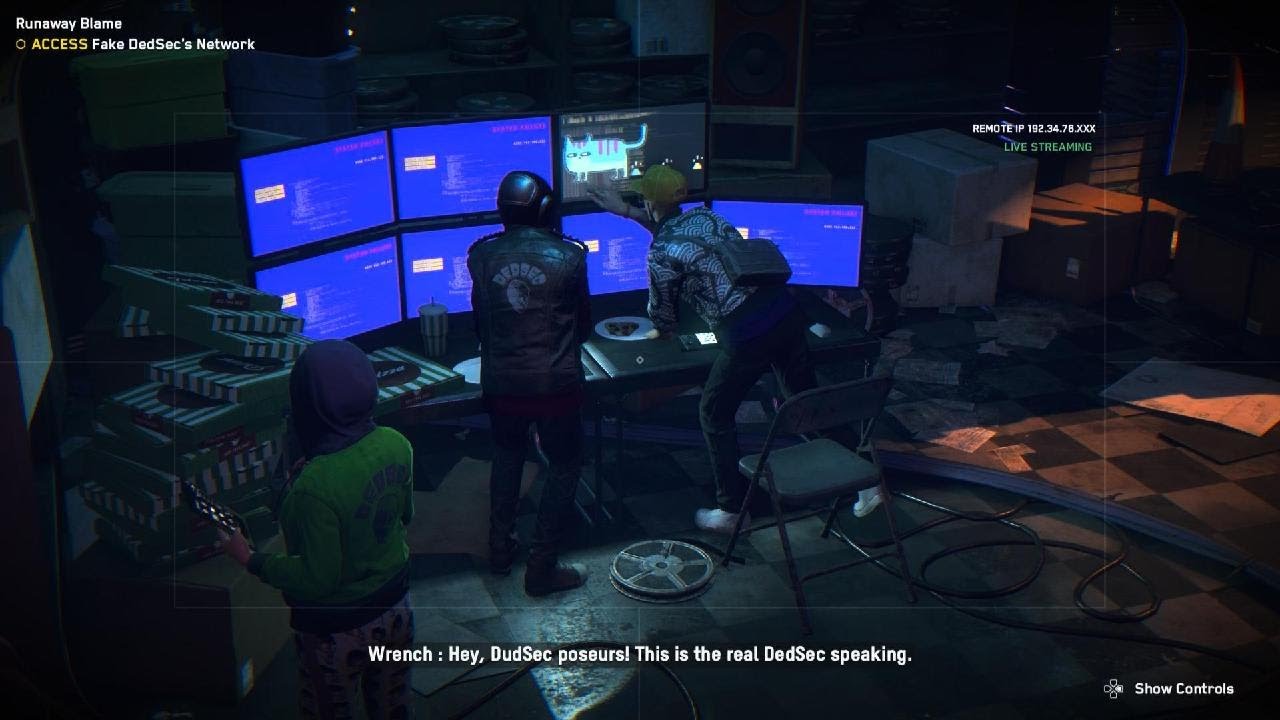 Wrench Confronts Fake Dedsec | 