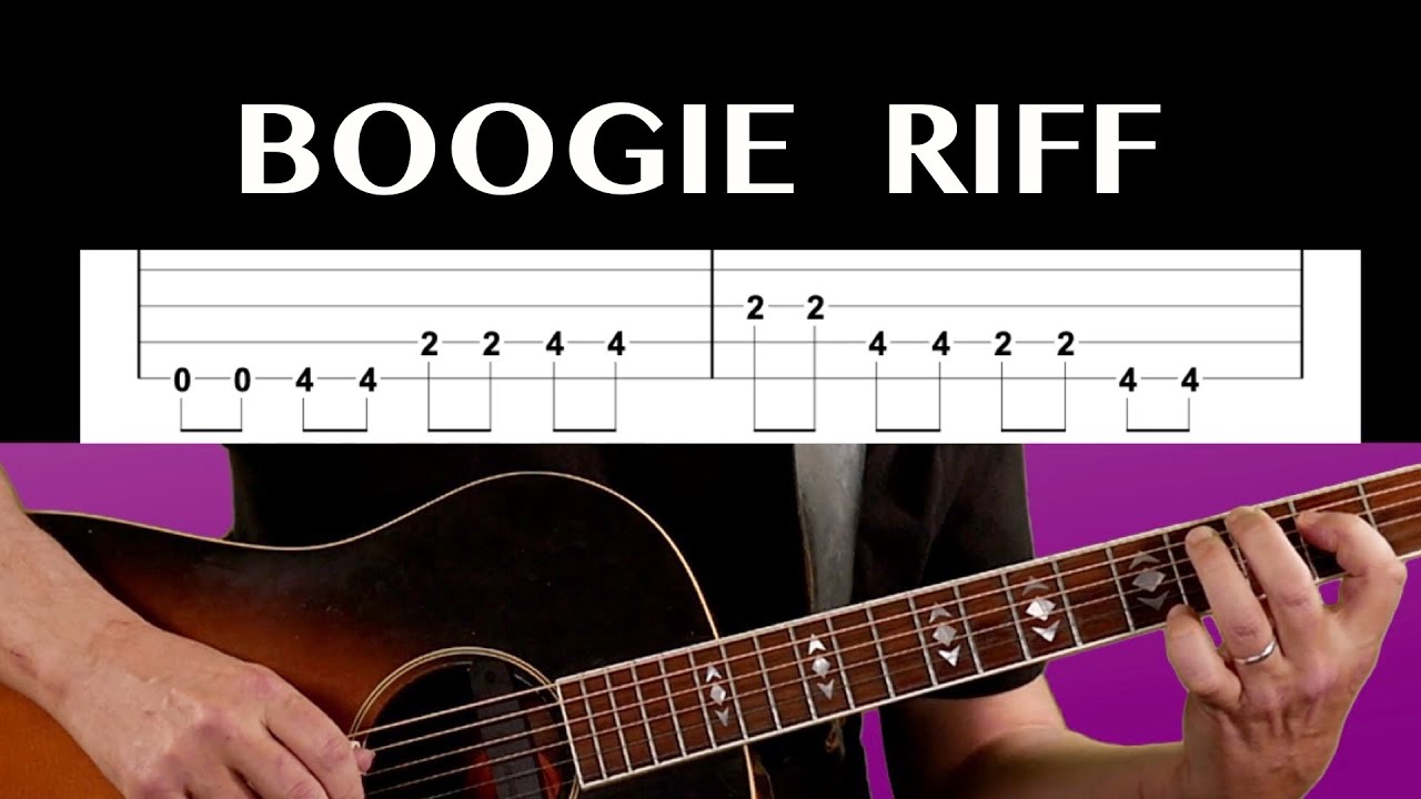 Boogie Woogie Fingerpicking Riff: Blues Guitar Lesson with TAB