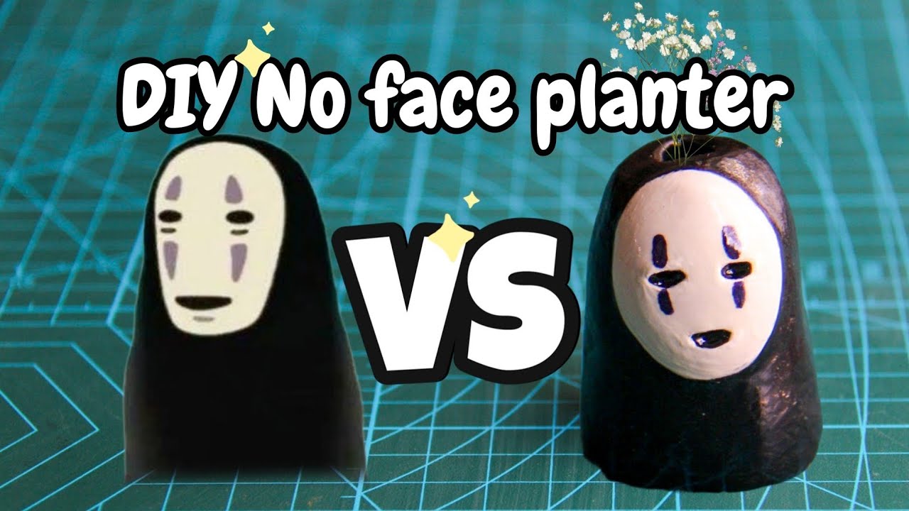 I Made a Tiny No-Face Planter! 🌱✨ (Studio Ghibli Clay Art)