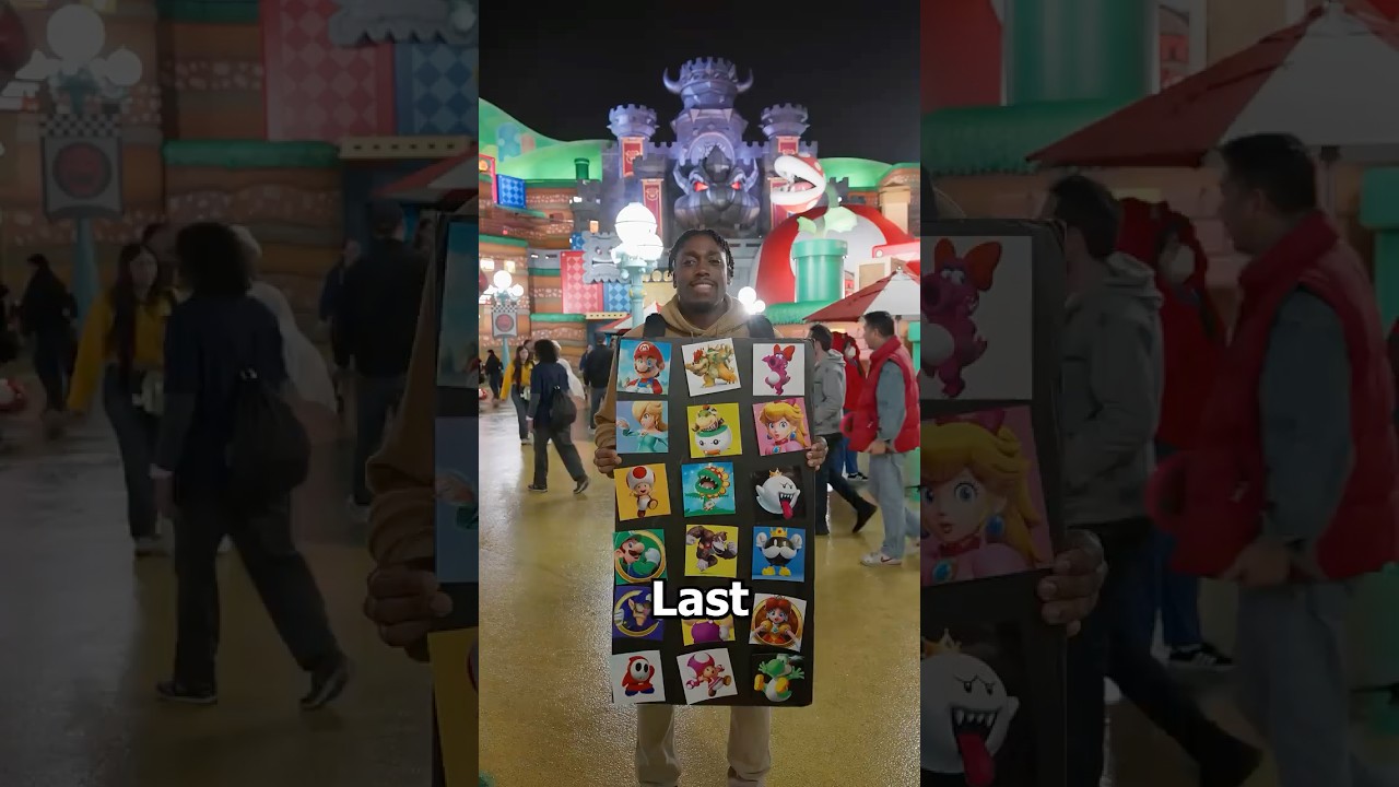 Last Mario Character On The Board Wins! @universalstudioshollywood
