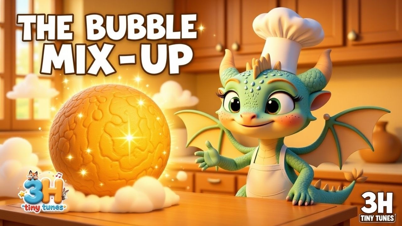 Fipo the Flying Dragon Chef 🍞🐉 | Bubble Bread Mix-Up | Fun Imagination Song for Kids