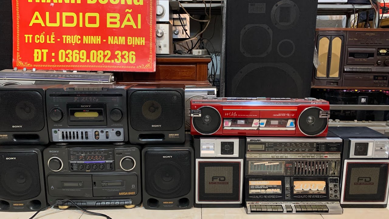 Đài Shapr GF-939, radio cassette Sony CFS-715S, 1133S. Lh:0369082336