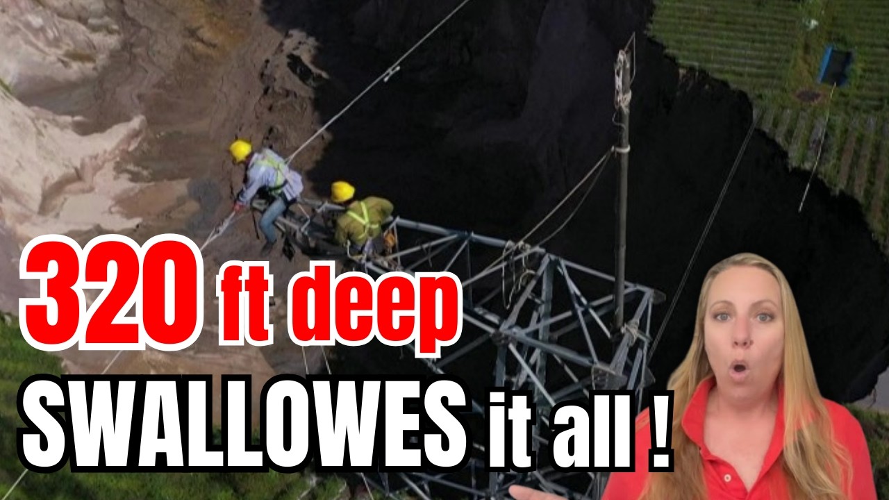 ⚠️Massive 12 ACRE sinkhole SWALLOWS Land and Infrastructure in Indonesia, still growing !