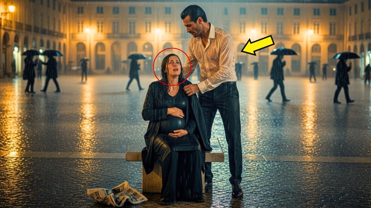 “Fica. Não porque te salvei, mas porque preciso de você.” o CEO frio e a mulher sob a chuva