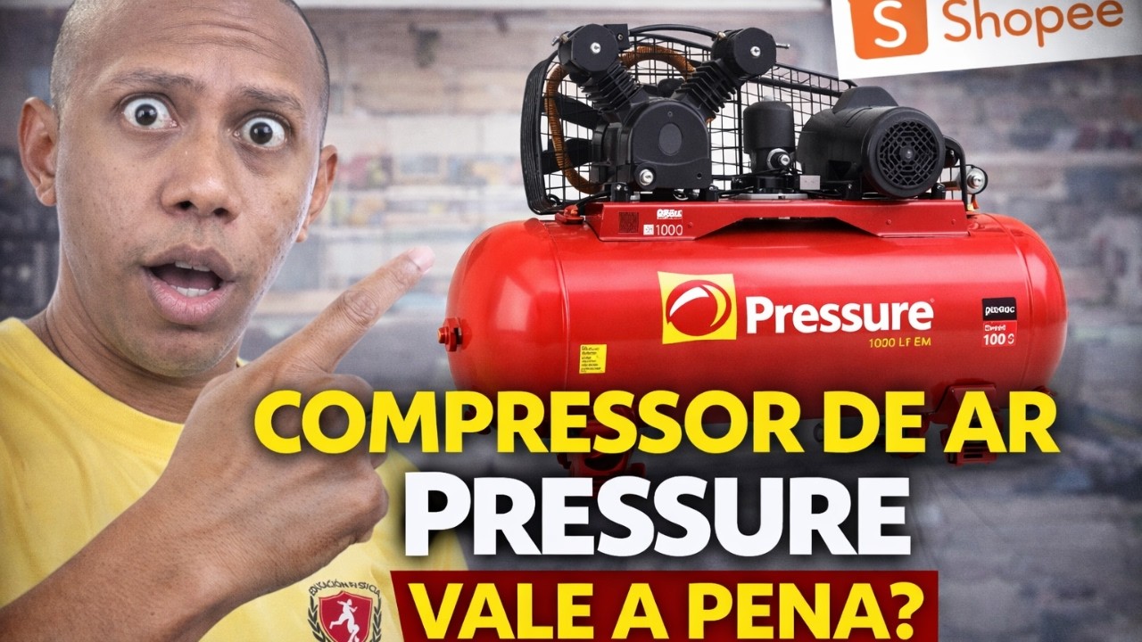Compressor de Ar 10 Pés 2HP 100 Litros 110220V Monofásico Borracharia Oficina Marcenaria
