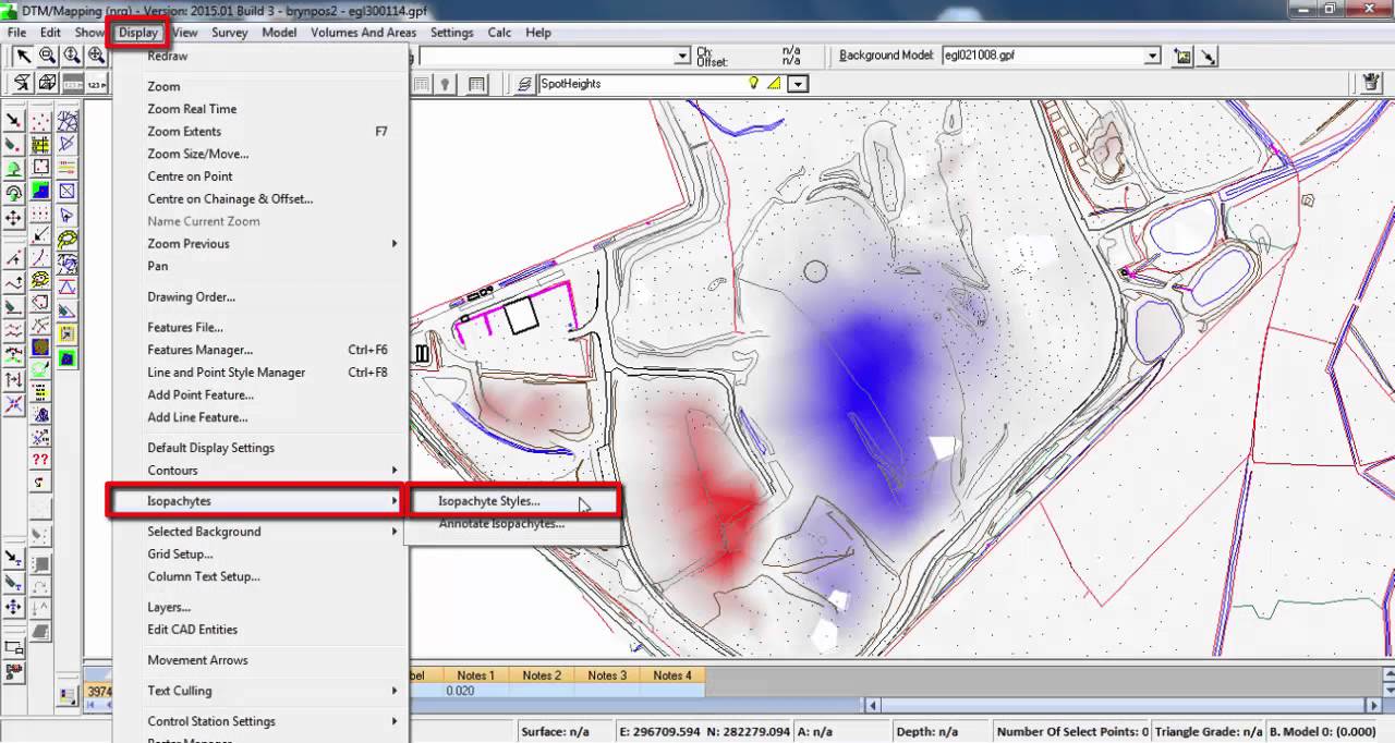 Topographic Processing - 18 Show isopachs