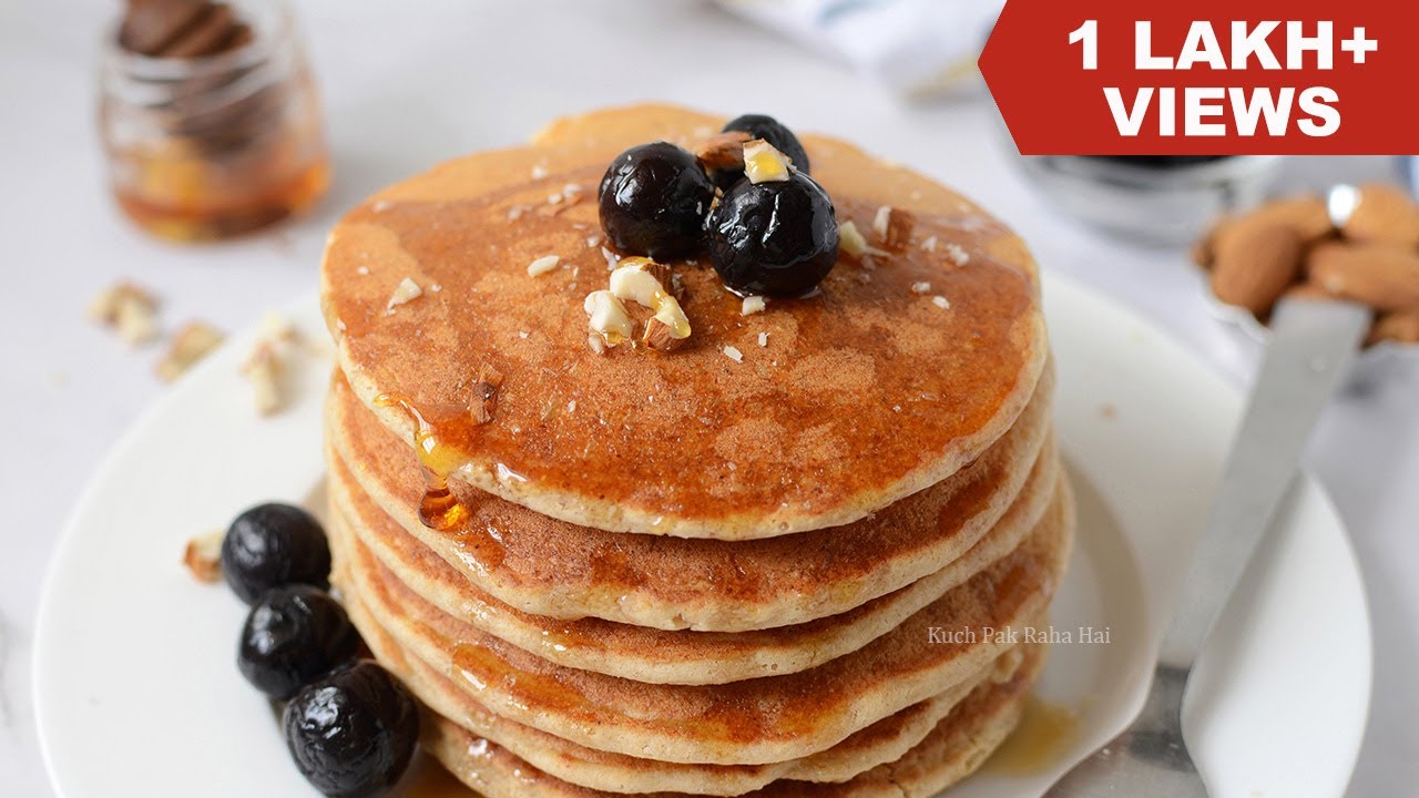 Oats Pancakes | Eggless Oats Pancake Recipe without eggs |  Healthy Pancakes Vegetarian Breakfast