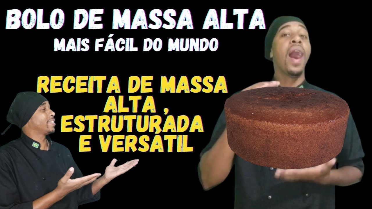 Como fazer Massa de bolo alto. Mais fácil do mundo.