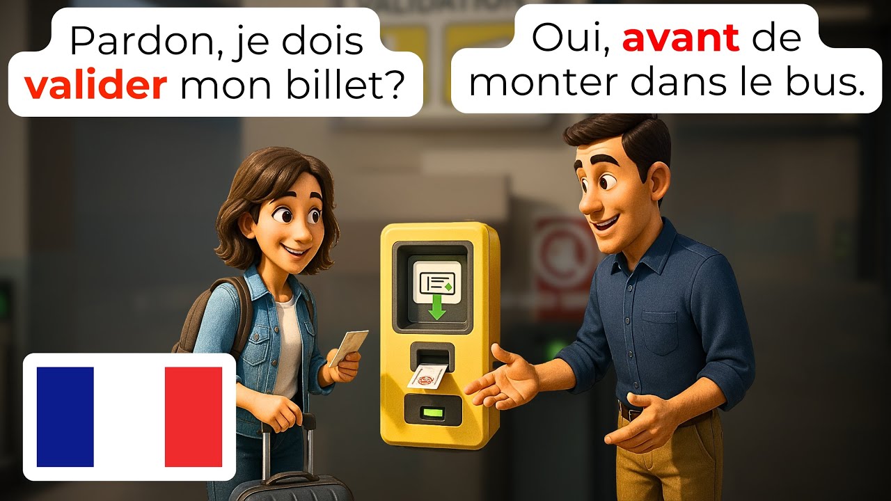 🇫🇷 Voyager en Bus en Fran&ccedil;ais | A1-A2 | Parlez Fran&ccedil;ais