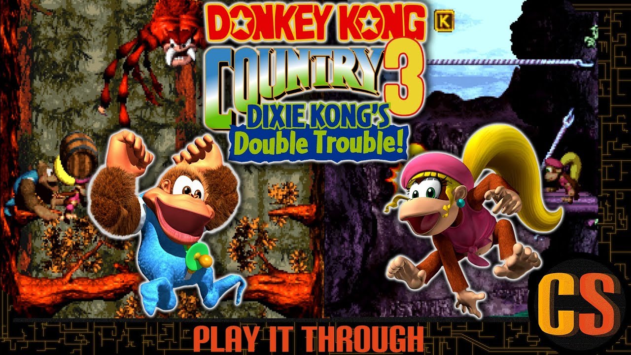 DONKEY KONG COUNTRY 3: DIXIE KONG'S DOUBLE TROUBLE - PLAY IT THROUGH (TRUE ENDING)