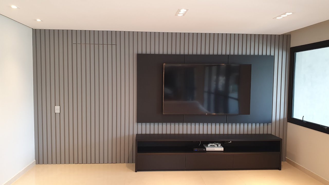PAINEL RIPADO NA SALA - INSTALADO | HAL DESIGN MARCENARIA