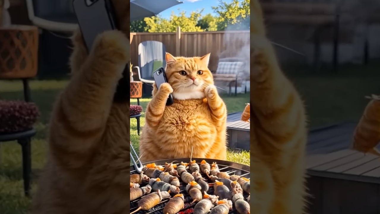 Today's recipe: Barbecue rats #recipes #cutecat #ai