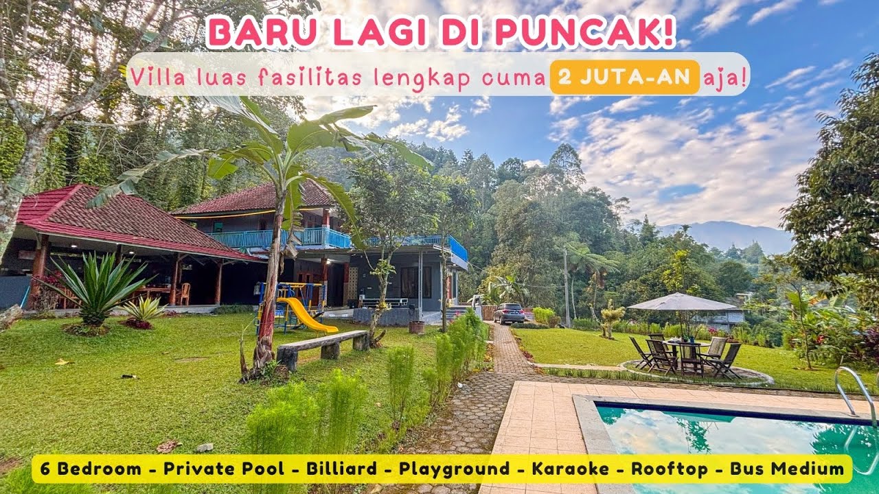 VILLA TERBARU 2JT-AN ❗️ DEKET CURUG CILEMBER || VILLA PERTIWI by SURGANYA VILLA || FASILITAS LENGKAP