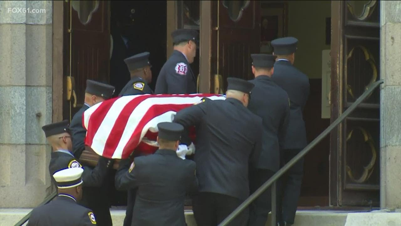 Fallen New Haven firefighter brought to St. Mary's Church as he's laid to rest Thursday