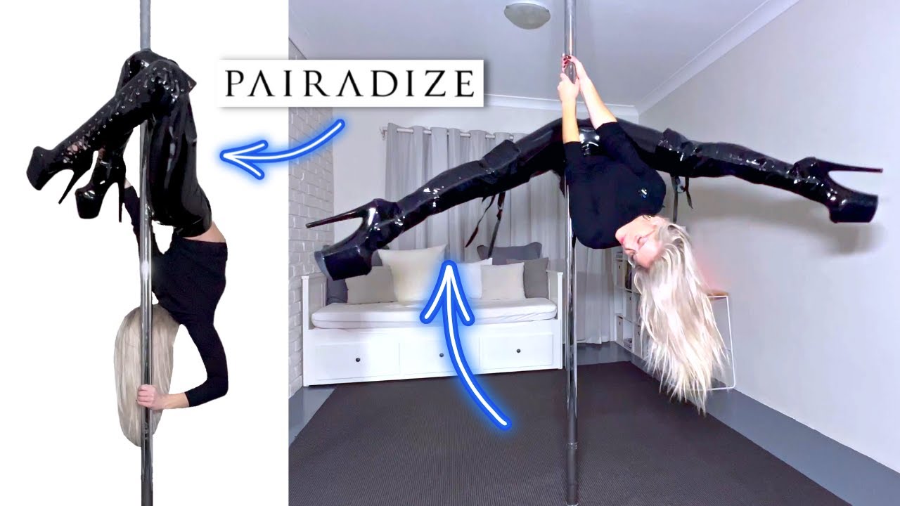 ALL BLACK: Dancing in Shiny PAIRADIZE PANTS & THIGH HIGH PLATFORM BOOTS | Dancing in High Heels