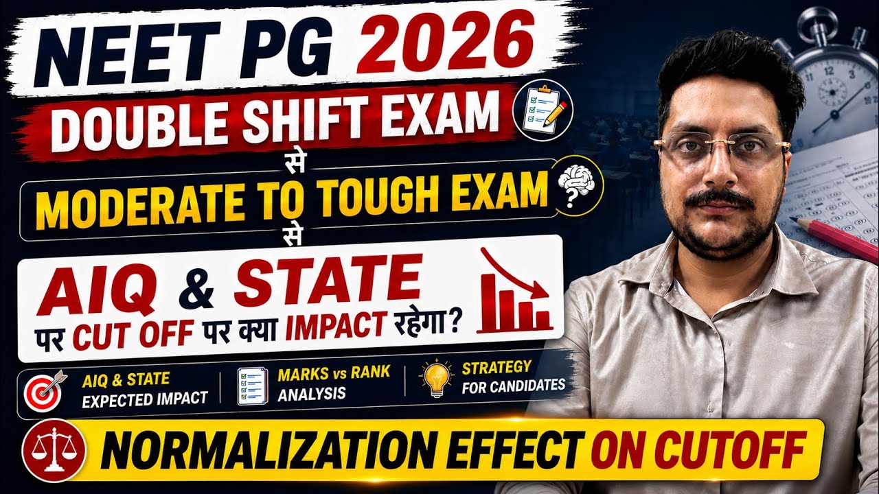 NEET PG 2026 ‼️ IMPACT ON CUT OFF FROM DIFFICULTY LEVEL🔥AIQ & STATE | RECALL | NORMALISATION IMPACT