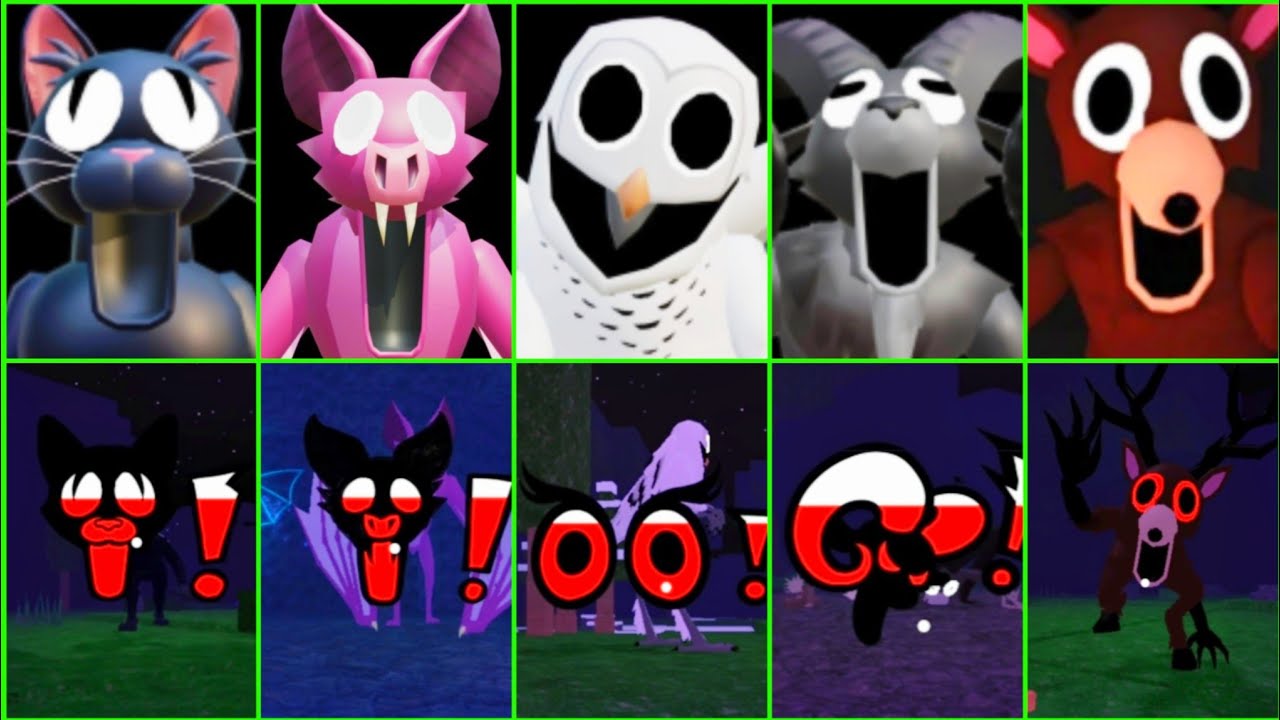 99 Nights In The Forest - Jumpscare Cat Vs Bat Vs Owl Vs Ram & Deer | Roblox