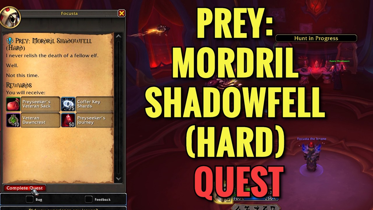 Prey: Mordril Shadowfell (Hard) Quest (WoW Midnight)