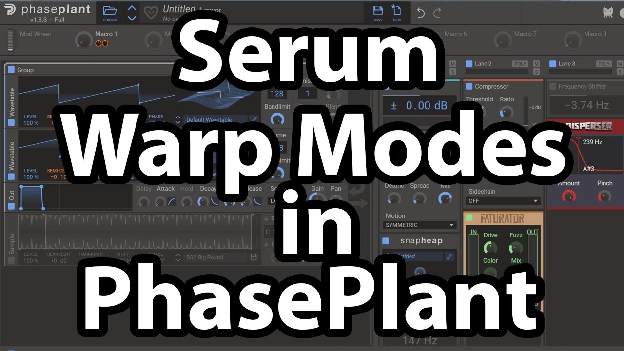All Serum's Warp Modes in PhasePlant - Bend, Asym, Remap, Ring Mod, Sync, PWM, etc