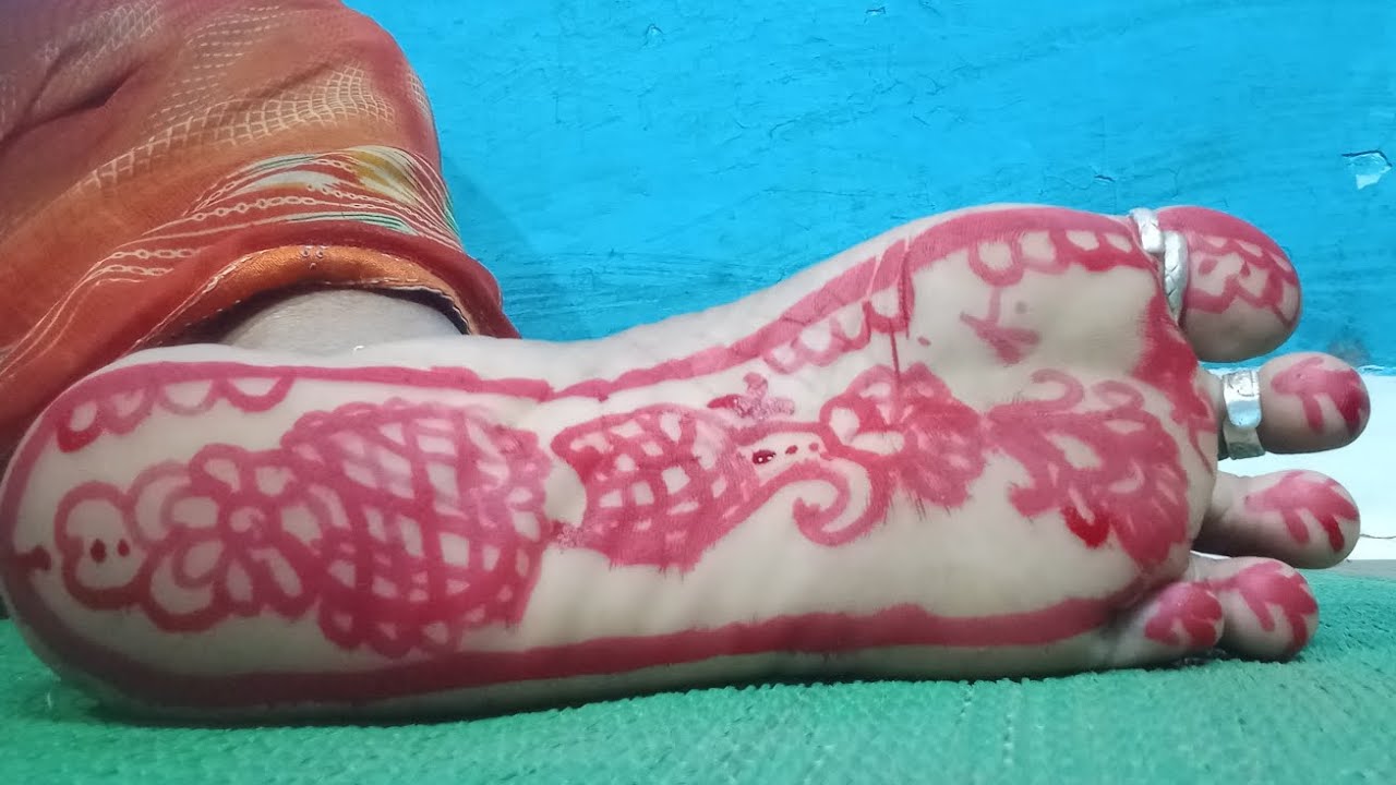 मेंहदी आलता डिजाइन #foot 👣#mehndi 🌹foot 👣🌿