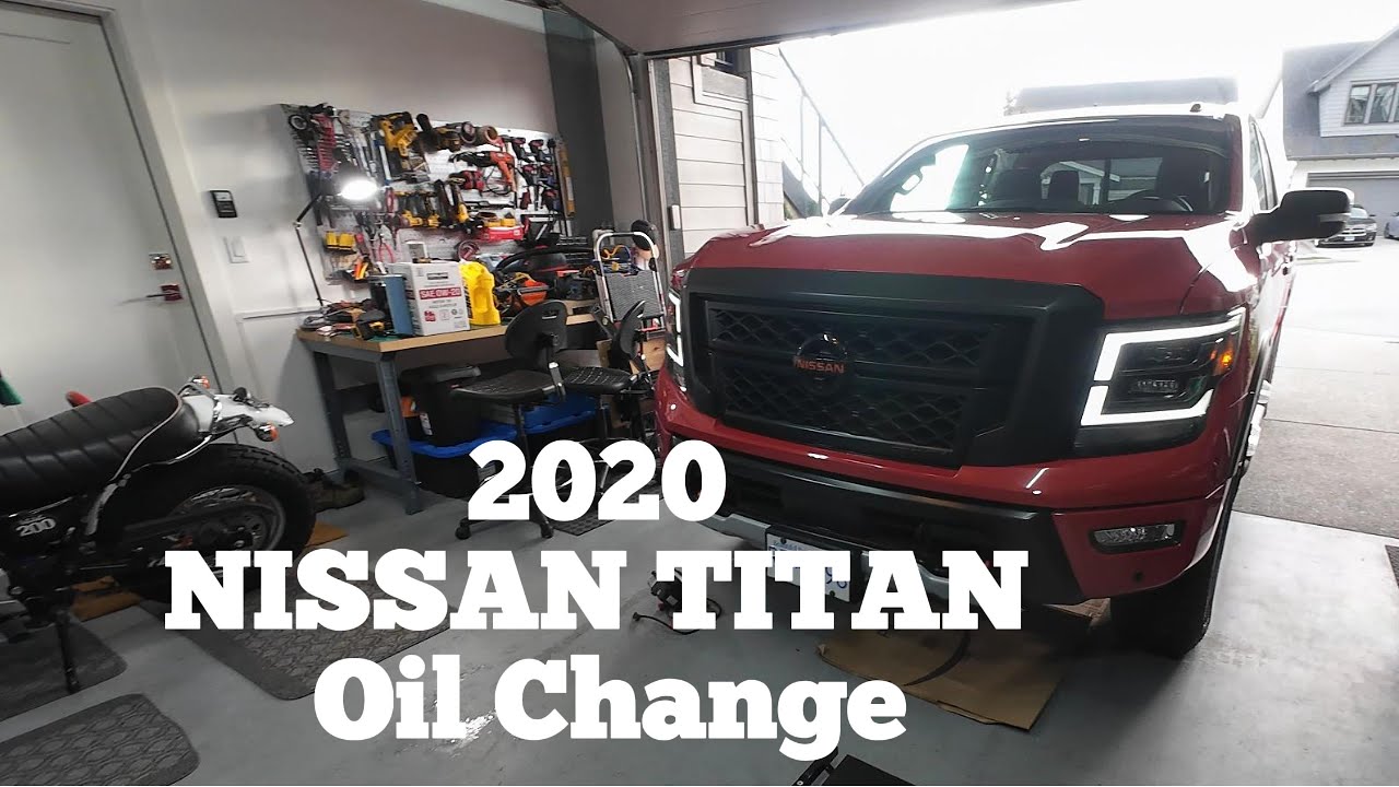 2020 Nissan Titan oil change with FUMOTO quick drain valve