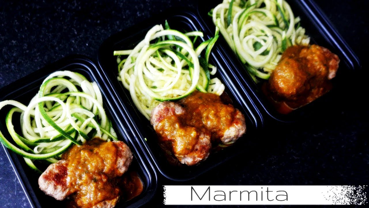 Marmita Low Carb | Marmita Saudável: Almôndegas De Perú Com Esparguete De Courgette