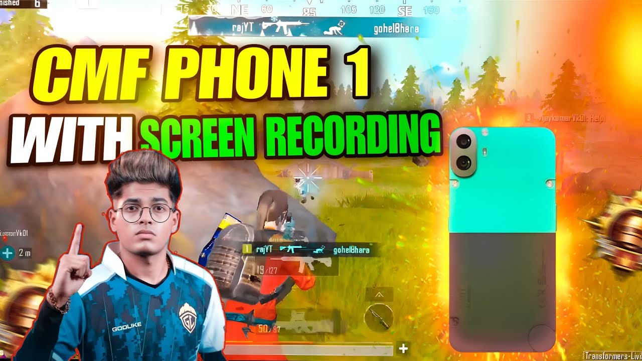 CMF Phone 1 with screen recording || 120 fps check ✅ conqueror lobby gameplay #bgmi #cmfphone1 