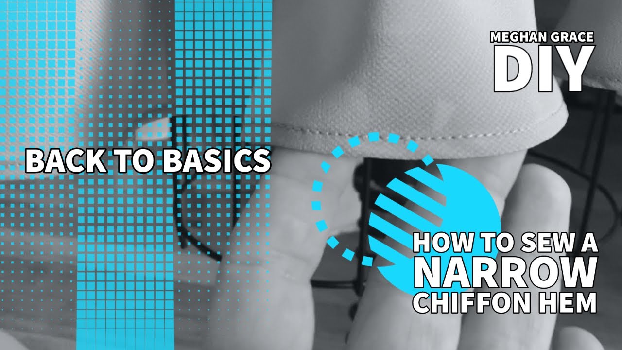 How To Sew A Tiny Narrow Hem On A Chiffon Prom Dress And Other Lightweight Fabrics WITHOUT A SERGER!
