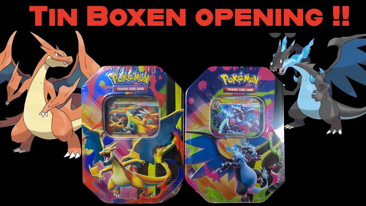 Wir öffnen die GLURAK TIN BOXEN X und Y🔥 Ziehen wir was Seltenes?! 💎“