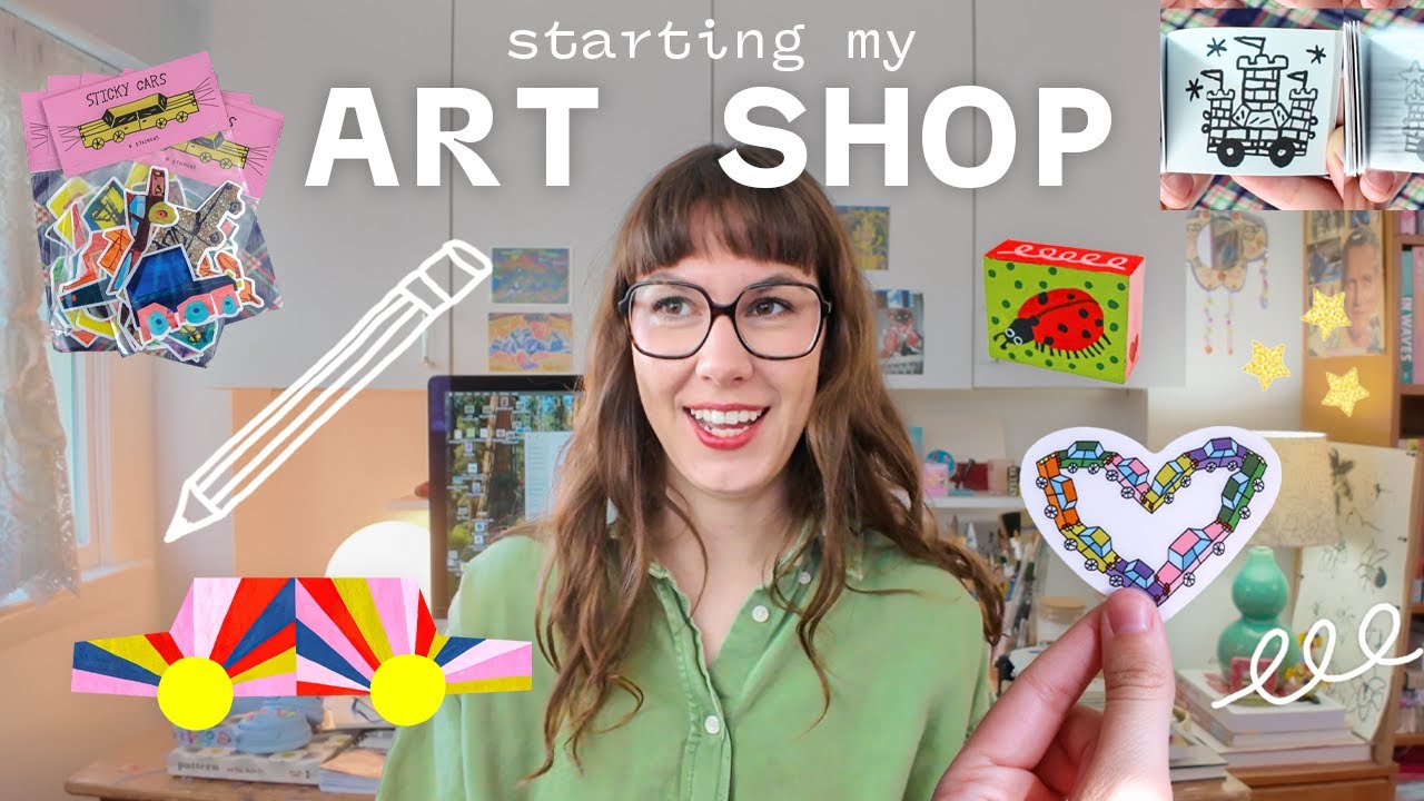 how I'm launching my ART SHOP! ✿ studio vlog