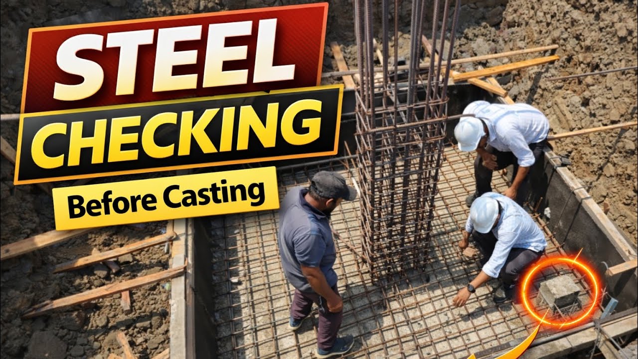 Footing Steel Checking Kaise Kare? | Before Concrete Casting