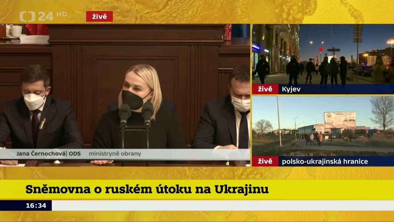 Projev ministryně obrany na mimořádné schůzi Sněmovny
