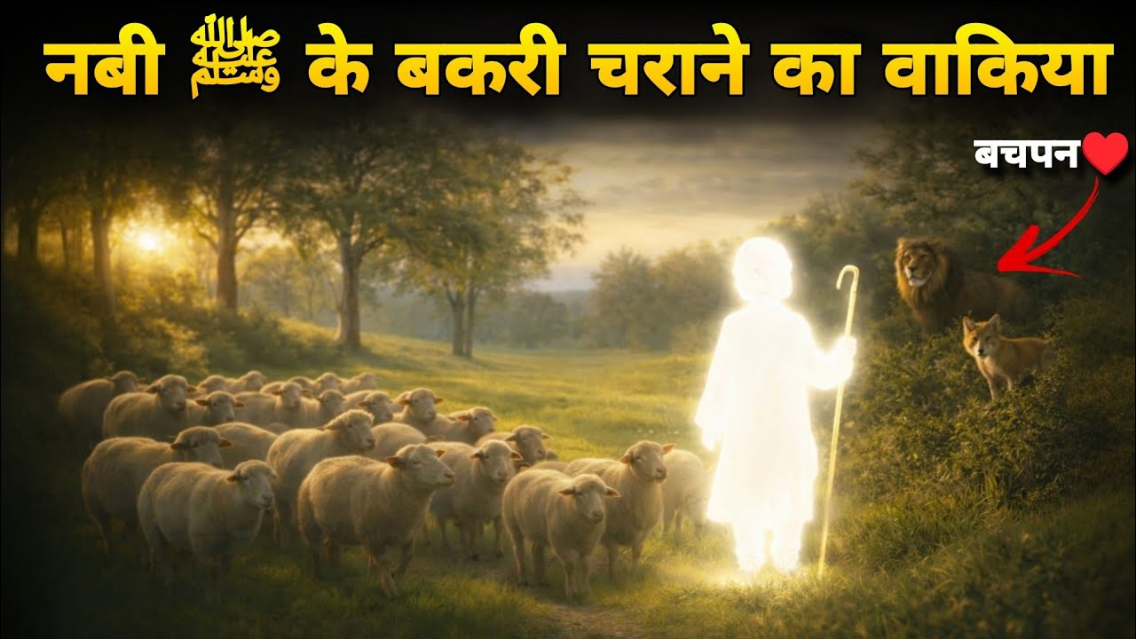हज़रत मोहम्मद ﷺ का बकरियों को चराने का वाकिया ! नबी के बचपन का मोजिज़ा || Noore hadees