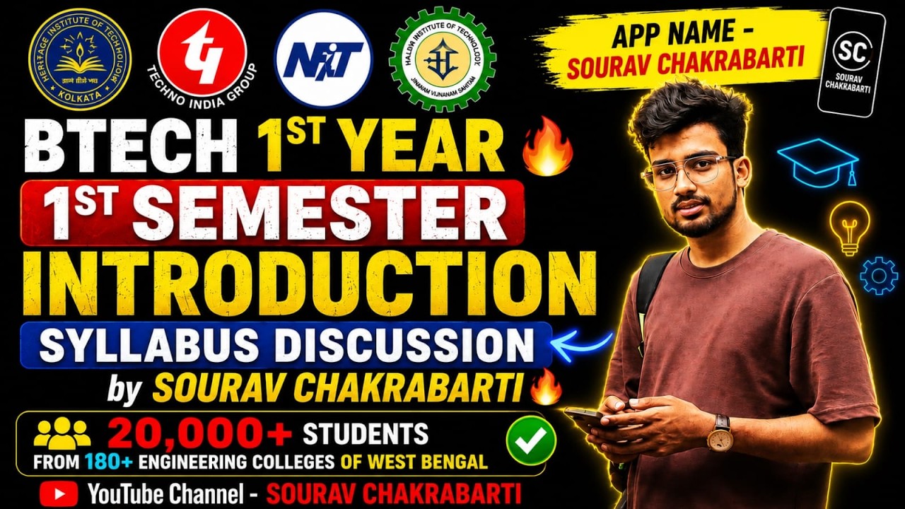 📚 BTech 1st Semester Introduction 2026🔥 Syllabus Discussion+ Study Plan✅#btech #1styear