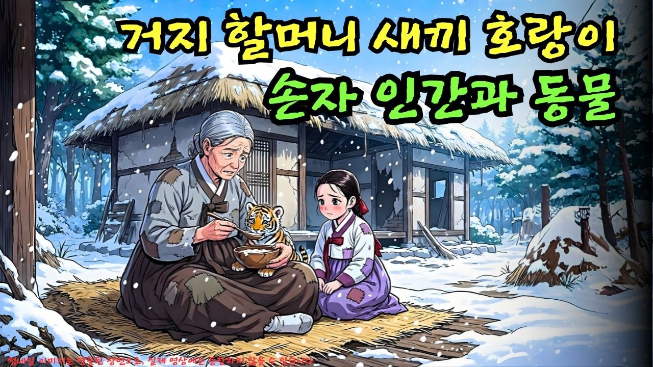 👉 구걸로 연명하던 할머니와 손자가 묽은 죽을 한 숟가락씩 나눠 새끼 호랑이를 살렸다… 이 선택은 과연 위험하지 않을까?ㅣ옛날이야기 ㅣ민담 ㅣ오디오북ㅣ전설ㅣ설화 ㅣ야담