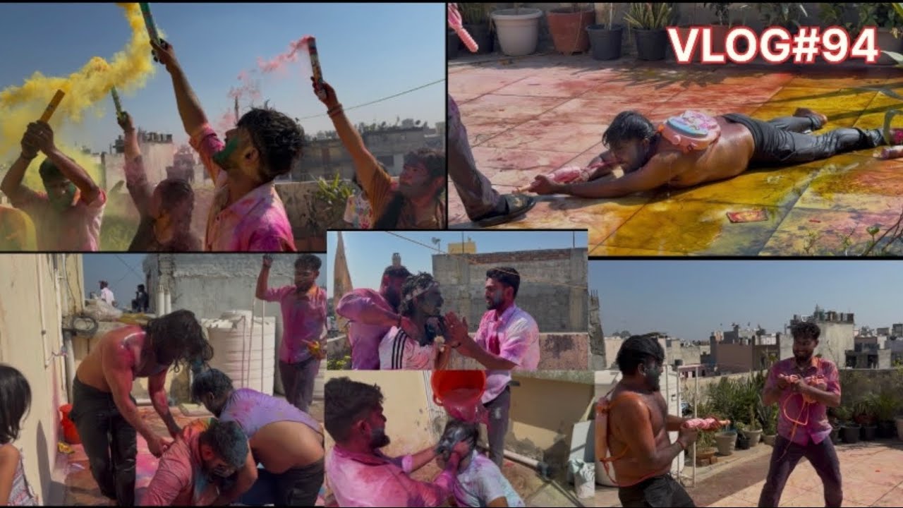 HOLI WITH BHABIS HOLI HO THO ASI NAGINO KO DAS LIYA 😂😍🙏JAI SHRI RAM JAI HANUMAN🙏#holi #holispecial 