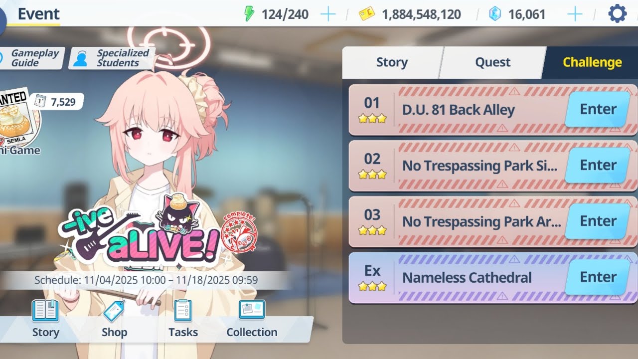 Blue Archive - ive aLive Challenge 1-3 Ex (All 3 Star)