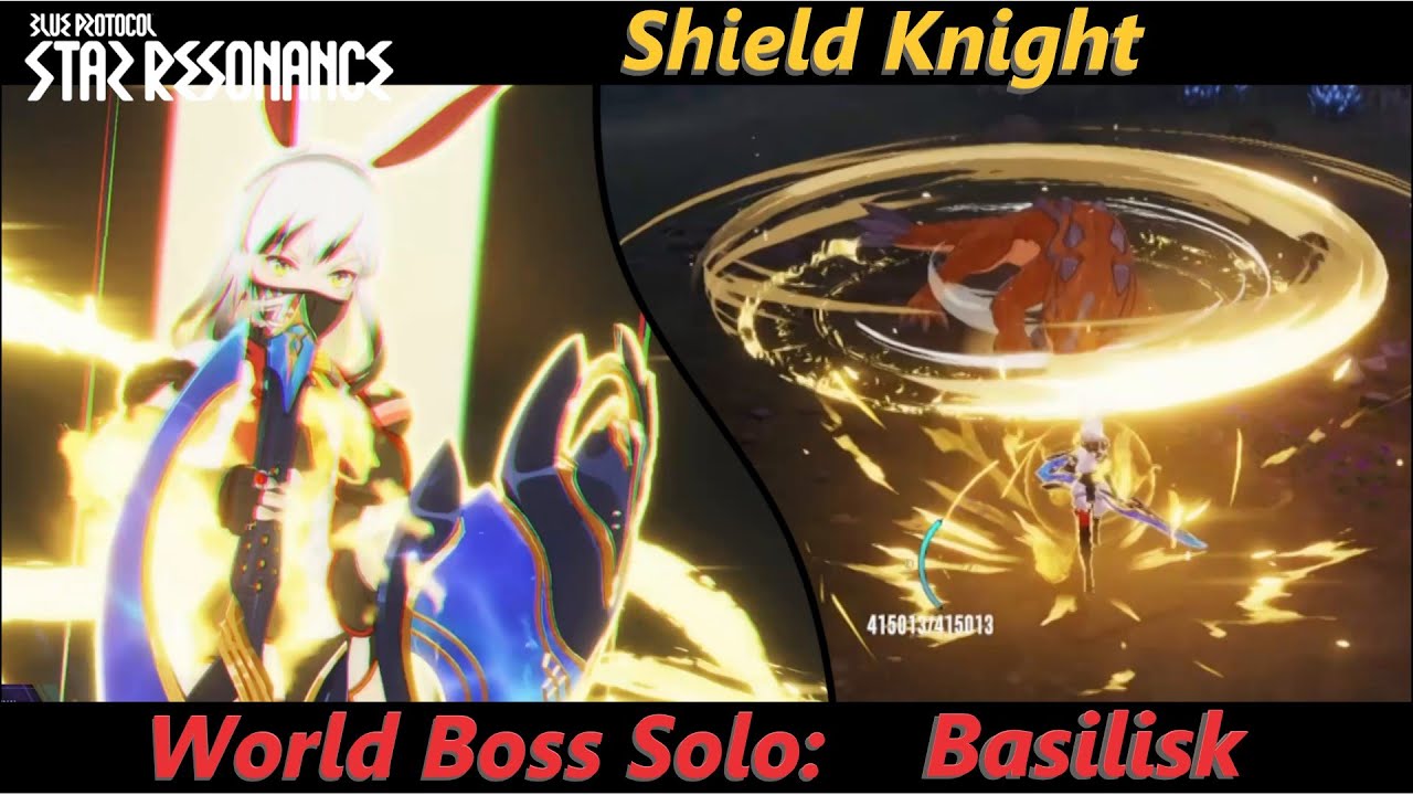 [Blue Protocol Star Resonance] ~ (Shield Knight) S2 World Boss Solo: Basilisk
