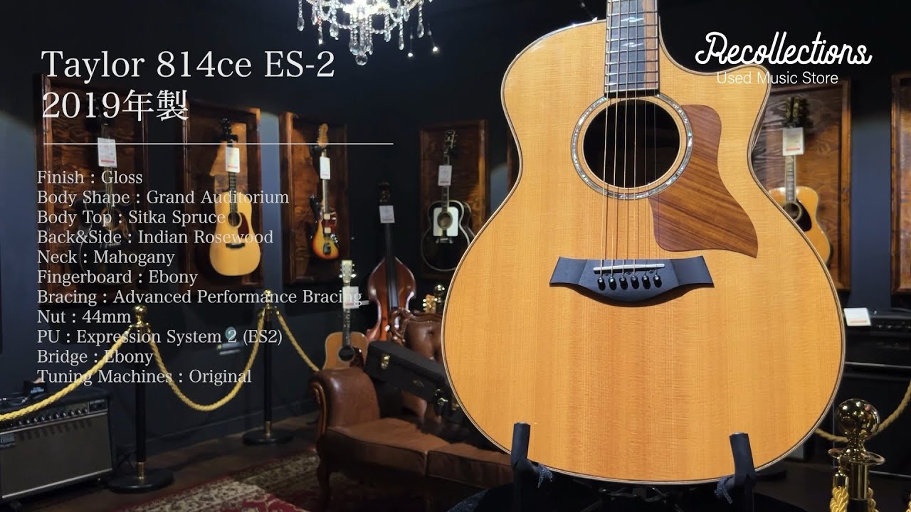 Taylor 814ce ES-2 2019年製 アコーステックギター買取紹介