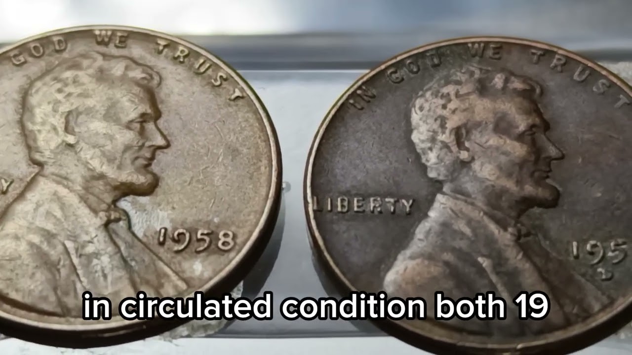 🇺🇸Редкие пшеничные центы 1958 и 1958-D: ошибки и сокровища 💰#1958Penny #1958DPenny #WheatPenny