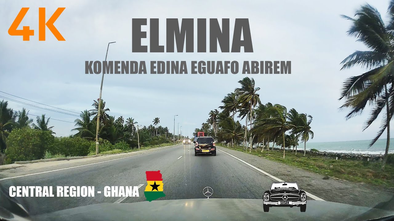 Elmina Road Drive to Duakor Apewosika Ola in the Central Region Ghana 4K