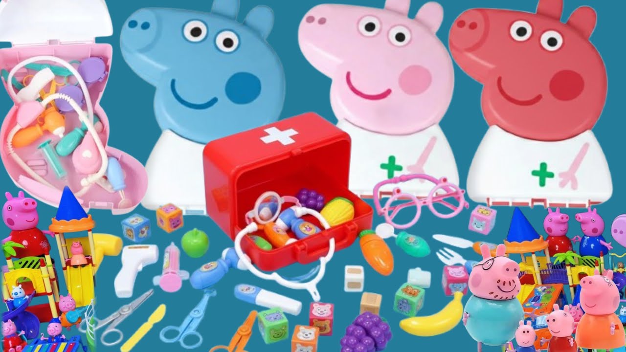 13 Minutes Satisfying with Unboxing Peppa Pig Doctor & Family Playground Set ASMR | Review Toys