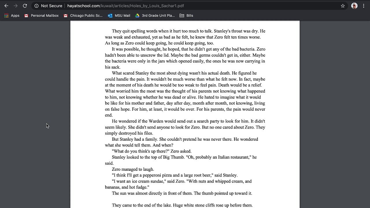 Holes: Chapters 35 - 38